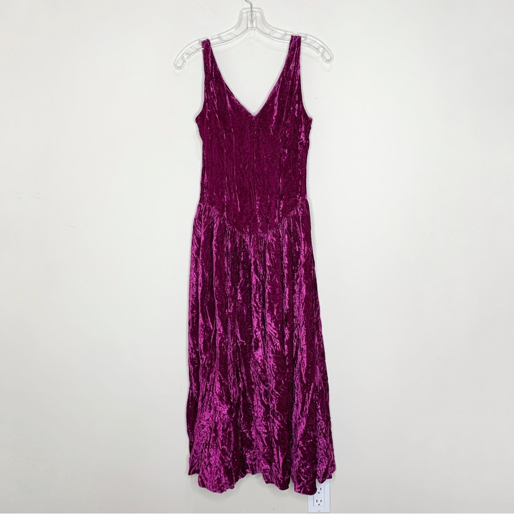 Vintage Betsey Johnson Punk Label Crushed Velvet Dress - Picture 6 of 9